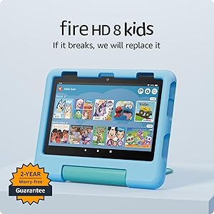 Amazon Tablet Fire 7 Kids, 7", edades de 3-7 años, 16 GB